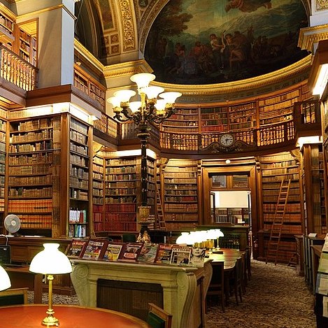 The Library of the Palais Bourbon in Paris